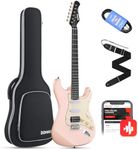 Donner 39 Inch Electric Guitar, Designer Series DST-200 Stylish Solid Body Electric Guitar for Beginner Intermediate & Pro Players, Single Coil Split System, Bonus Bag, Cable, Strap