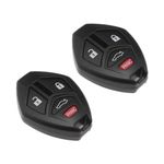 The Lord of the Tools 2Pcs Car Remote Control Key Shell Without Embryo Replacement Key Shell 3+1 Button Red Horn Button Compatible with Mitsubishi Lancer Outlander