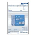 Tops Job Work Order, Carbonless, 5-1/2 x 8-1/2 Inches, 3-Part, 50 Sets per Pack (TOP3868)
