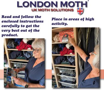 London Moth Killer Sticky Pheromone Traps, 10-Pack – Clothes & Carpet