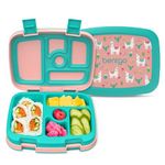 Bentgo Kids Prints Leak-Proof, 5-Compartment Bento-Style Kids Lunch Box - Ideal Portion Sizes for Ages 3 to 7 - BPA-Free, Dishwasher Safe, Food-Safe Materials - 2021 Collection (Llamas)