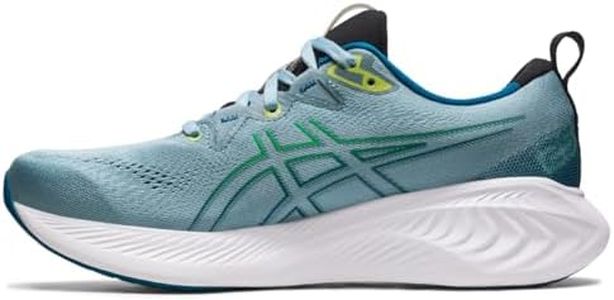 ASICS Men's Gel-Cumulus 25 Running Shoes, Light Steel/Cilantro, 11