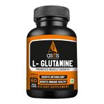 AS-IT-IS Nutrition 100% L-Glutamine, 1000mg per serving, 60 Capsules | Easy to swallow Pre- workout Capsules for Men & Women | Supports Muscle Growth & Recovery | Zero Fillers |Lab Tested