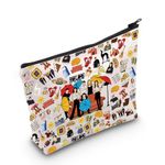 WZMPA Friend TV Show Cosmetic Bag Rachel &Ross &Phoebe &Joey &Monica &Chandler Fans Gift Central Park Friend Character Makeup Zipper Pouch Bag Friend TV Series Merch, how you doin, Fit