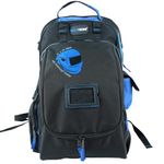 MELOTOUGH Electrician Tool Bag Welding Tool Backpack with Helmet Catch Heavy Duty Tool Organizer Bag for Electrician, Carpenter,Tradesman,Construction,HVAC,Welder (Blue)