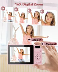 Kids Digital Camera, 64GB Memory – Pink