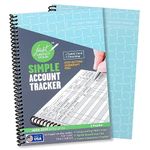 The Superior Register's Premium Check Book Register & Debit Card Ledger Notebook - Checking Account Register, Business Ledger, Cash Log & Expense Tracker - Standard Edition - 2 Pcs, Blue