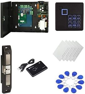 Crash bar Latch Panic Bar Strike Lock Access Control keyless Entry for Emergency Door Fire Exit Door Commercial Emergency Exit Bar Security Control Power Supply Box (Phone APP remotely Open Door)