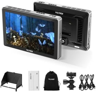 VILTROX DC-L1 7" Touchscreen Camera Field Monitor, 4K 60Hz HDMI Input/Output, 600 Nits Brightness, 1280x800 Camera Monitor with 3D LUT, Waveform, Peaking, False Color, Sunshade Hood, Battery