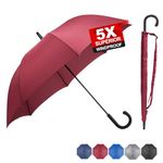 RUMBRELLA Red hook handle Umbrella Windproof, j Umbrellas Auto Open 54IN