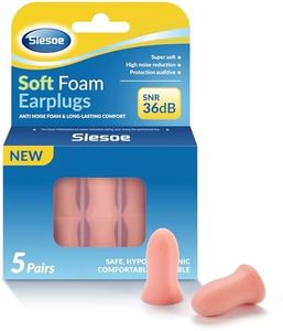 Siesoe 2024 Ultra Soft Foam Ear plugs for sleeping, Streamline arc design, 36dB Highest NRR, Comfortable Ear Plugs for Snoring, Travel, Concerts, Studying, Loud Noise, Work (pink, One Size)