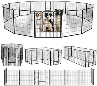 Tavata Heavy Duty Metal Dog Playpen Dog Fence for Outdoor, 8/16 Panels 24"/32"/40" Height Rustproof Dog Fence with Doors, Pet Fence for Large/Medium/Small Dogs, Pet Playpen for Yard,Camping