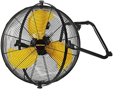 VENTISOL 20 Inch High Velocity Fan 2-in-1 Floor Fan or Wall Mounted Fan 4650 CFM Heavty-duty Metal Shop Fan with 720° Tilting for Commercial,Redidential,Industrial, Home,Garage,Greenhouse, Patio