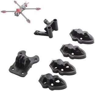 Drone Frame Kit Compatible with MARK4 5–9 Inch FPV Racing Drone – 3D Printed Motor and Antenna Base Spare Parts, Durable Lightweight Design for RC FPV Drone Builds (BLACK)