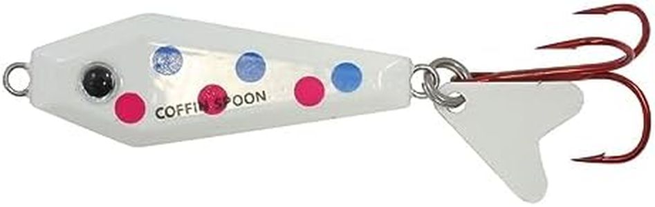 Northland Tackle Buck-Shot Coffin Ice Fishing Spoon, Wonderbread, 3/8 Oz, 1/Cd