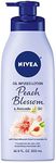 NIVEA Oil Infused Peach Blossom and Avocado Oil Body Lotion, Non-Greasy Peach Blossom Scented Lotion Moisturizes for 24+ Hours, 16.9 Fl Oz Pump Bottle