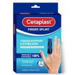 Cetaplast Premium Neoprene Finger Splint with Adjustable Stabilizing Strap - Original Finger Straightener & Support Brace for Broken, Sprained, Swollen Fingers, Arthritis & Tendinitis (Blue)