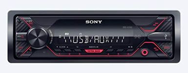 Sony Car Stereo DSX-A110U USB Auxiliary Digital Media Receiver with USB, AUX, FM (Black), Pre Out - 1 x 2V, Output Power - 55W x 4, 10 Band Equalizer