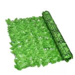 De Gardenia Artificial Faux Ivy Leaf Mat – 1m x 3m Light Green Privacy Fence Panel for Wall Decor, Vertical Garden, Balcony & Backdrop Decoration