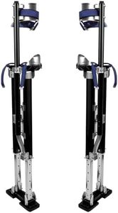 Painting Drywall Stilts,Adjustable Aluminum Tool Stilt for Plastering,24" - 40" Sheetrock Stilts,Professional Drywall Stilts, Black