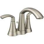 Moen Glyde Two-Handle High Arc Bathroom Faucet, Brushed Nickel (6172BN)