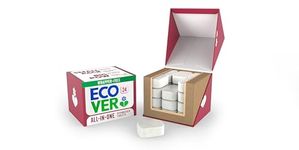 Ecover All-in-One Dishwasher Tablets, Contains Salt & Rinse Aid, Power Cleaning, Mandarin and Lemongrass Scent, Pack of 1, 24 Tablets