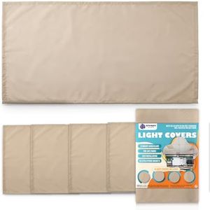 Fluorescent Light Covers for Ceiling Lights Classroom, Magnetic Fabric Light Covers for Ceiling Lights, Warm Beige Ceiling Light Covers for School, Office, Cubicle 2x4 LED Light Cover 4 Pack
