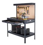 Olympia Tools Multipurpose Workbench With Power Outlets and Light, 410-014-0111 , Black