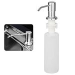 Kitchen Soap Dispenser Made of Stainless Steel, Linkstyle Built in 300ml Liquid Soap Detergent Dispenser Bottle, 360° Rotation Nozzle Dispenser Pump for Bathroom and Dish Lotion Sink Dispenser