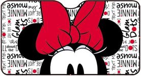 Disney Minnie Sunshade, 130x70cm, Polyester, Roll Up, Passenger Car, Minnie Mouse, Girls Cartoons, Front Windscreen Sunshade with Exclusive Graphics