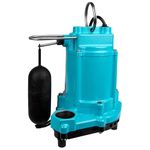 Little Giant 6EC-CIA-SFS 115-Volt, 1/3 HP, 3180 GPH Submersible Sump Pump with Integral Snap-Action Float Switch, Plastic Base, 10-Ft. Cord, Blue, 506807