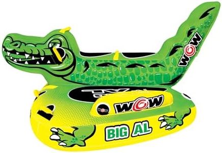 Wow Sports Big Al Alligator Towable Tube - 1-4 Person - 680 lb Capacity - Nylon Cover - for Boating - Youth & Adults