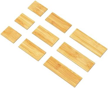 SpaceAid Bamboo Drawer Dividers Inserts, 3 Sizes, 9 Pack
