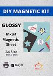 True-Ally A4 Inkjet Printable Magnetic Sticker Photo Kit Includes 2 Magnetic Sheets + 10 Vinyl Glossy Inkjet Printable Sheets for DIY Customized Fridge Magnetic Photo Sticker Making