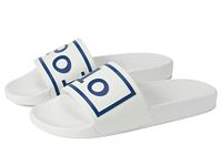 Polo Ralph Lauren Polo Slide Sandal, White/Light Navy Polo, 10 UK