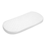 Restorology Baby Moses Basket Mattress, Extra Thick Super Soft Oval Shaped Double Sided Hypoallergenic Mattress Fits Mamas & Papas Mothercare With Removeable Quilted Cover (70 x 30 x 4 cm)