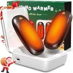 3-in-1 Electric Hand Warmers Rechargeable 2 Pack,14000mAh Portable Dual-Sided Handwarmer with Charging Case, 3 Levels Fast Heating Pocket Warmers,Gifts for Men,Women,Raynauds,Hunting Gear(Black)