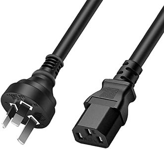 3 Prong Australia Plug 18 AWG Power Cord with with IEC 320 C13 Blade-Type receptacles on The Female end,Standard Computer Pure Copper Extension Cable for PCs, Monitors, Power adapters.（3-m / 9.8FT