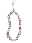 M.F.H Multi Color Multi Design Cute Fimo Beads Phone Chain Pearl Mobile Phone Charm Cell Phone Accessories for Women and Girls (Love)