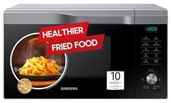 Samsung 28L Multi Spit , Convection Microwave Oven (MC28A6035QS/TL, Silver, Various Cooking Modes, Eco Mode, Hotblast, Crusty Plate, Wire Rack, Slim Fry, Ceramic Enamel Cavity with 10 year warranty)