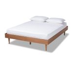 Baxton Studio Rina Queen Size Ash Brown Finished Wood Bed Frame