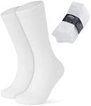 CityComfort Calf Socks for Men and Teenagers - Pack of 12 Soft Breathable Stretchy - Work Sports Casual - One Size 7-11 Gifts for Men (White)