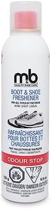 M&B Odour Stop Shoe and Boot Freshener & Deodorizer, 5.5oz/155g, Full Coverage Spray