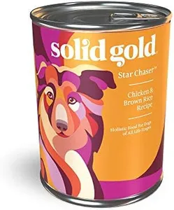Solid Gold Canned Dog Food for Adult & Senior Dogs - Made with Real Chicken and Whole Grains - Star Chaser High Calorie Wet Dog Food for Healthy Digestion and Immune Support