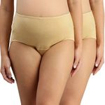 Morph Maternity Panties for Women | with High Waist | Over The Belly Fit | Full Back Coverage | Pregnancy & Post Delivery | Plus Size | Pack of 2 | Skin | 4XL