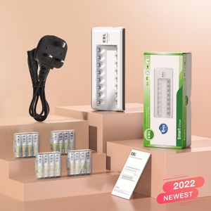 EBL 8-Bay AA/AAA Battery Charger Set – Fast Charging Station