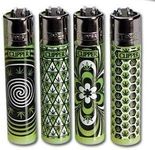 Clipper lighters set of 4 collectable leaf design