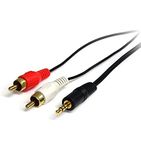 StarTech.com 3 ft Stereo Audio Cable - 3.5mm Male to 2x RCA Male - heaDPhone jack to RCA - Mini jack to RCA - 3.5mm to RCA (MU3MMRCA)