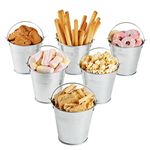 Labellevie 12 Pcs Mini Metal Buckets for Planters or Candies 5.5CM x 7.5CM x 8CM