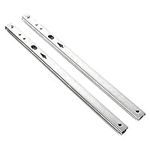 Kisbeibi 1 Pair Stainless Steel Full Extension Drawer Slides Side Mount, Ball Bearing Metal Rails Track Guide Glides Runners, Heavy Duty 7.2" 9.7" 10.9" 13.5" 16 inch (size:11inch)